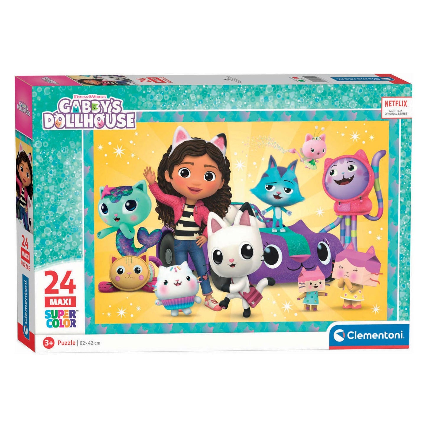 Clementoni Puzzle Super Color Maxi Gabby's Poppenhuis, 24 °.