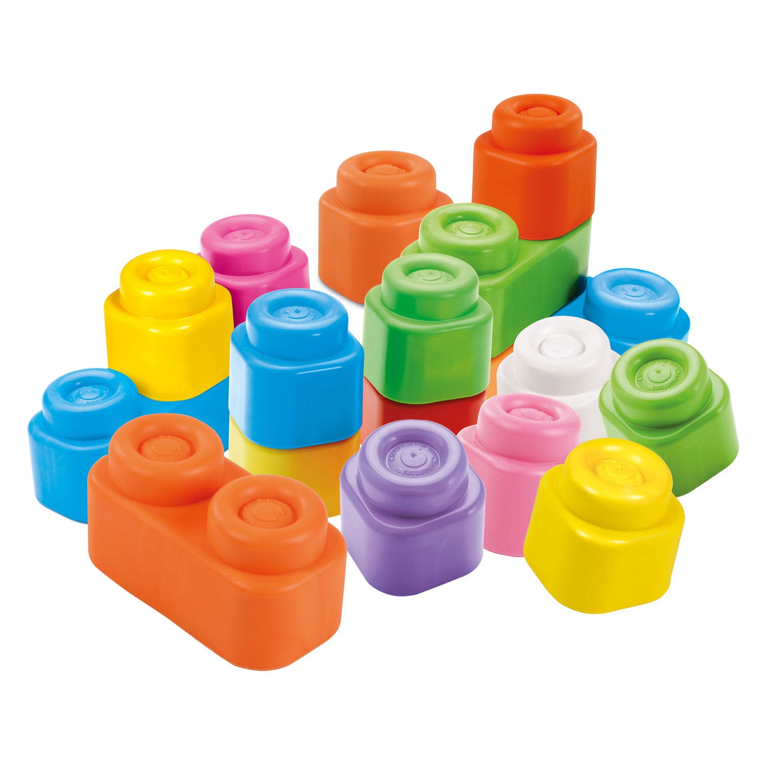 Clementoni baby morbido clemmy blocchi con sacchetto di stoccaggio, 20dlg.