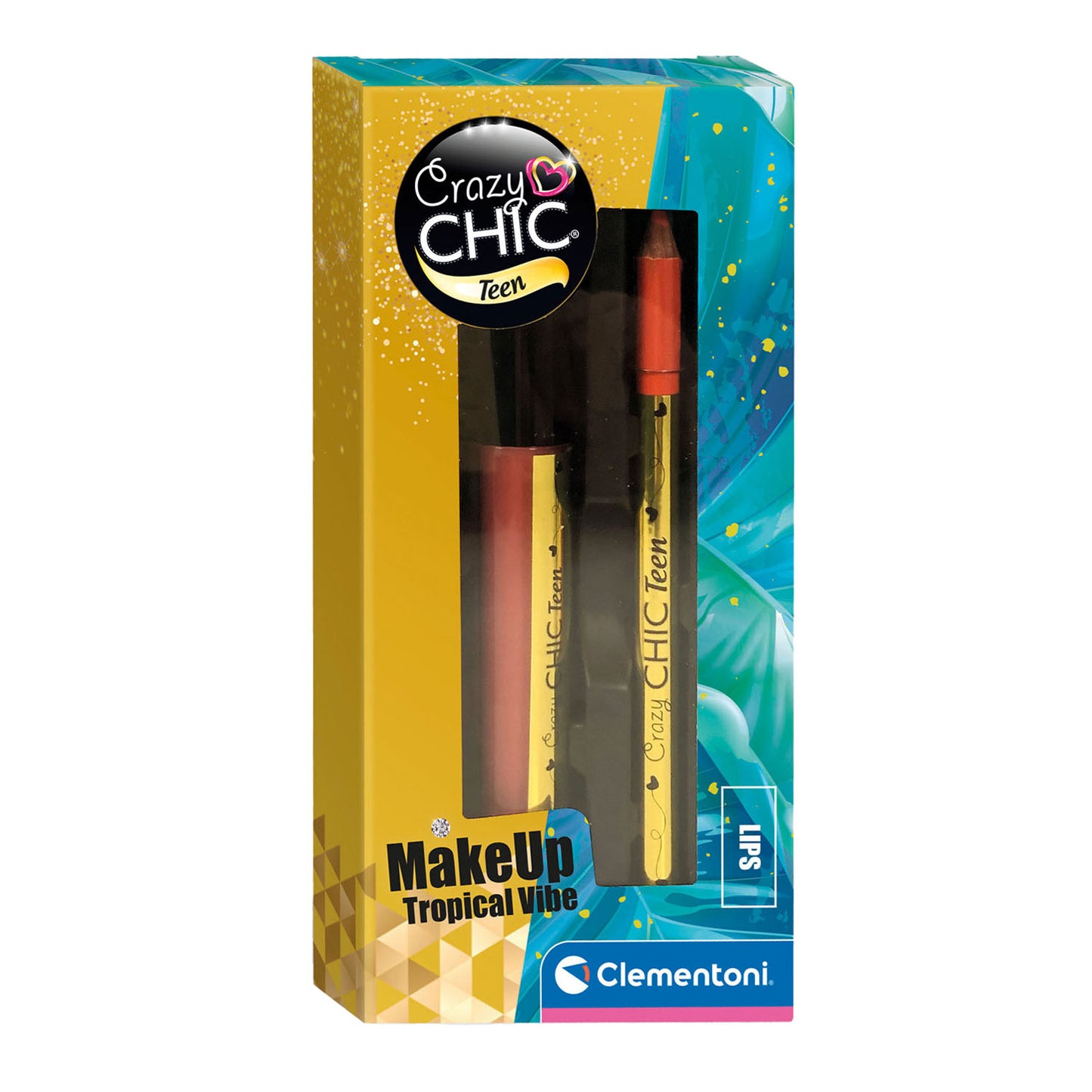 Clementoni Crazy Chic Lipgloss y Lippotlood Tropical Vibe, 2st.