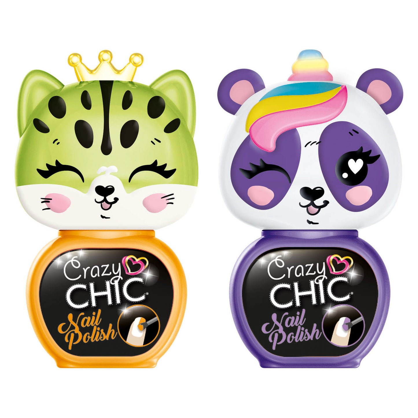 Clementoni Crazy Chic Nail Polple Orange Purple, 2st.