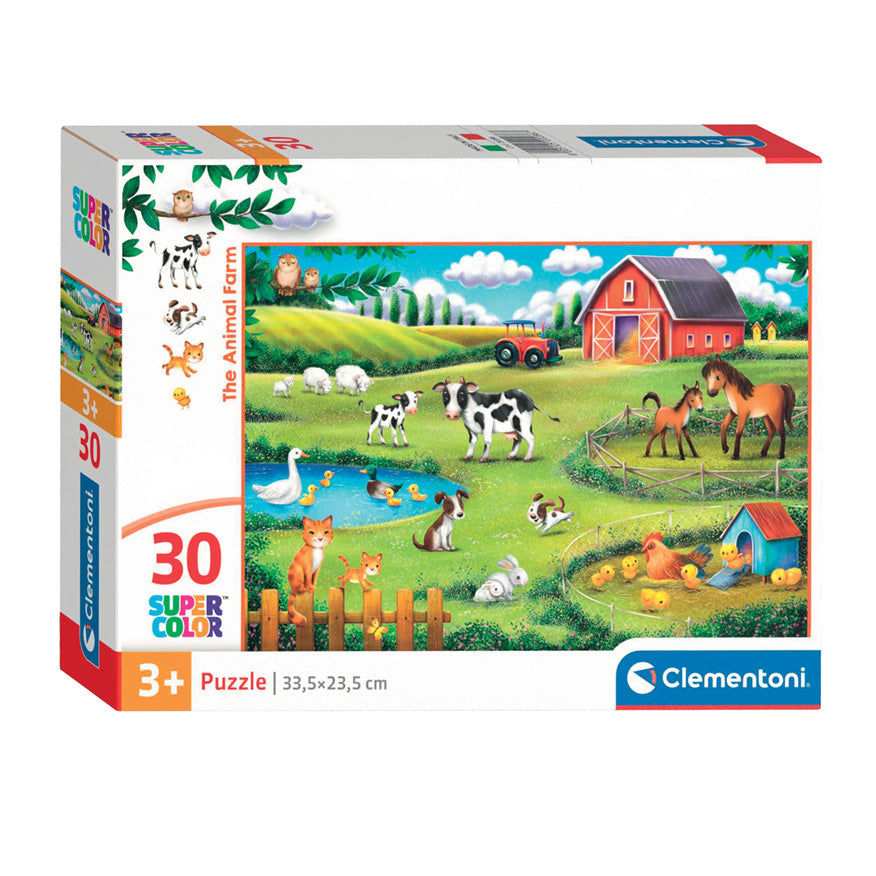 Clementoni Legpuzzel Super Color The Animal Farm, 30st.