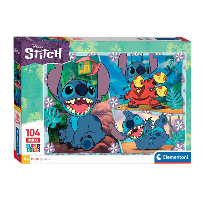 Puzzle clementoni puzzle super colore maxi punto, 104st.