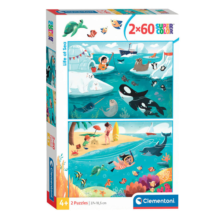 Clementoni puzzle puzzle Super Color Life at Sea, 2x60st.