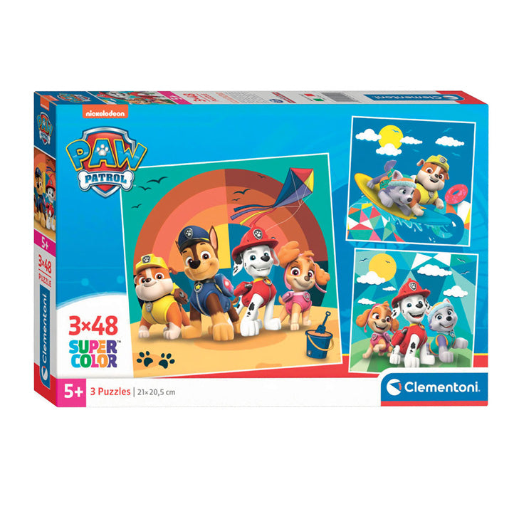 Clementoni Jigsaw Puzzle Super Color Square Paw Patrol, 3x48st.