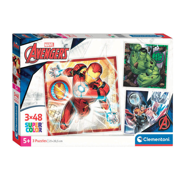 Puzzle clementoni puzzle super color vendlers, 3x48st.