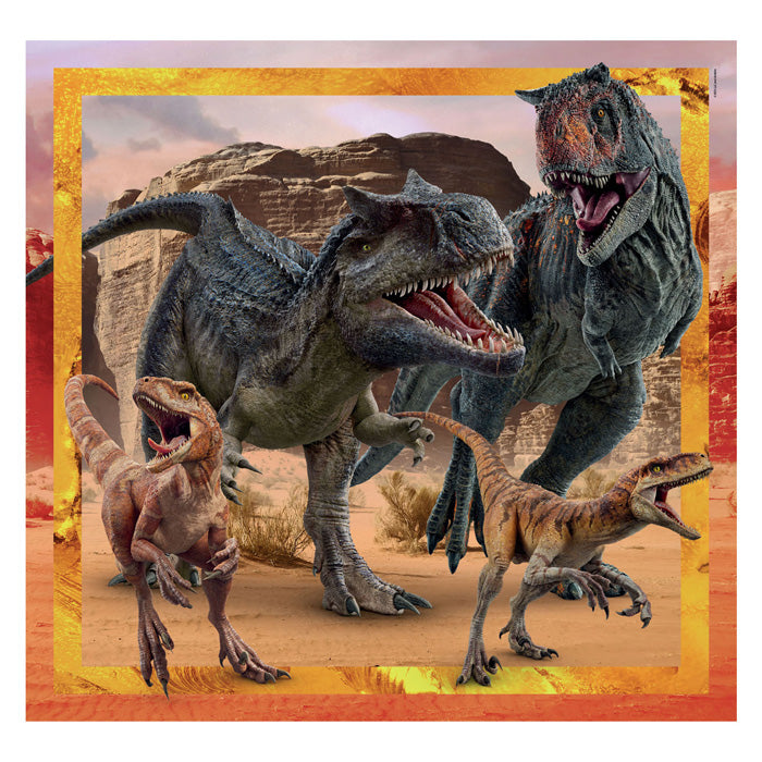 Gambe puzzle Super Color Square Jurassic World, 3x48st.