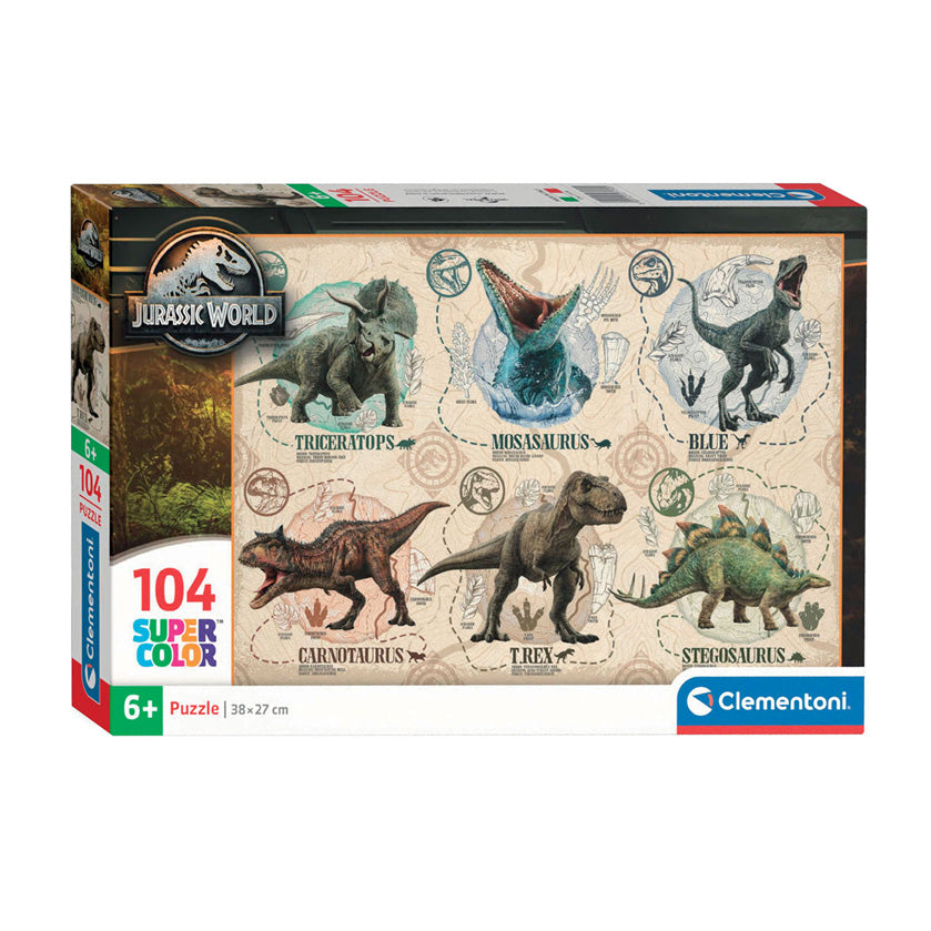Clementoni Jigsaw Puzzle Super Color Jurassic World, 104.