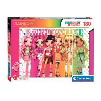 Puzzle clementoni puzzle super colore arcobaleno alto, 180st.