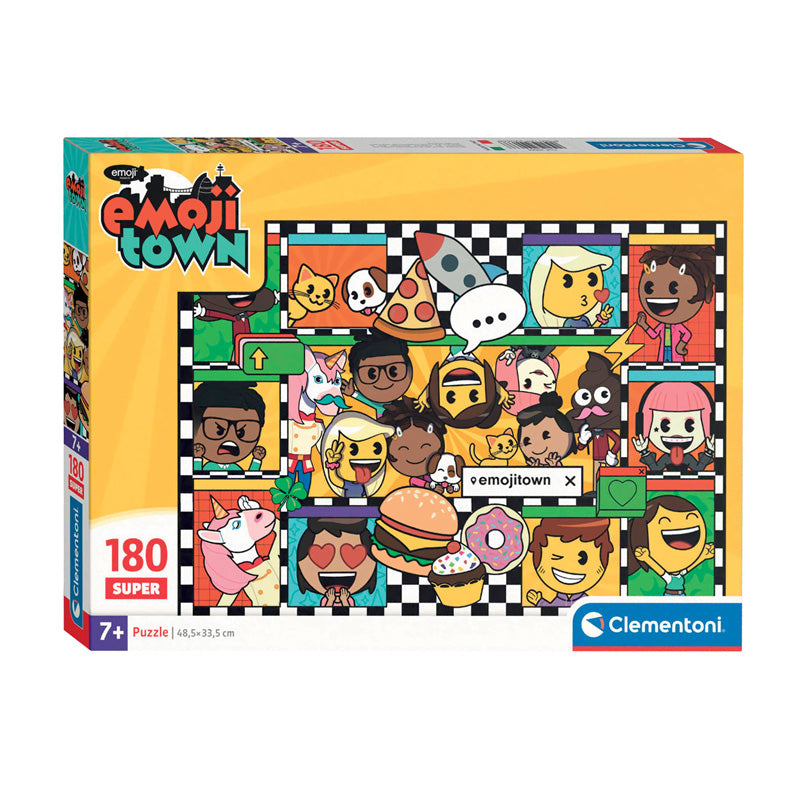 Clementoni Jigsaw Puzzle Super Color Emoji Town, 180 °.