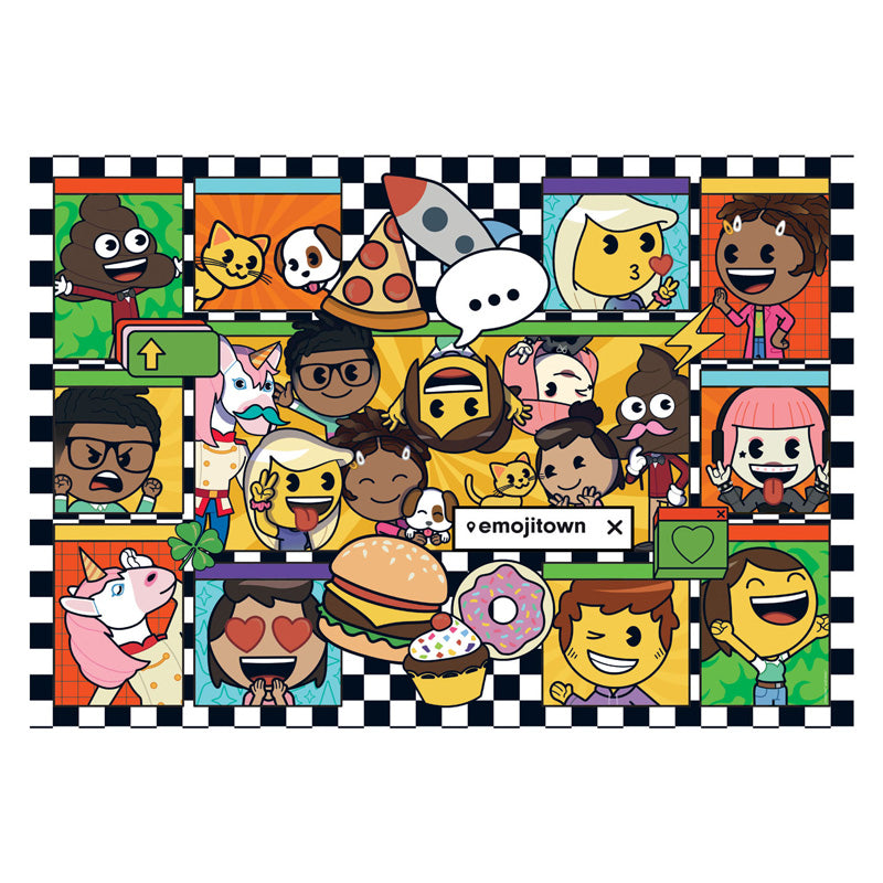 Clementoni Jigsaw Puzzle Super Color Emoji Town, 180 °.