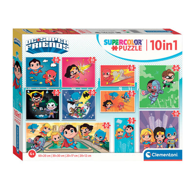 Clementoni Jigsaw Puzzle Super Color 10in1 DC Comics