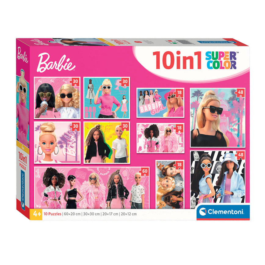 Clementoni Jigsaw Puzzle Super Color 10in1 Barbie