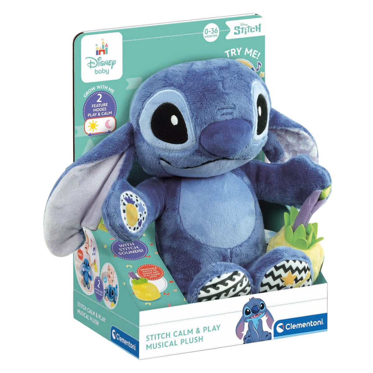 CLEMENTONI Baby - Disney Stitch Interactive Hug lujoso