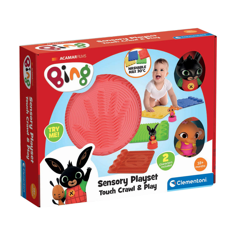 Clementoni Baby - Sensory Play Mat Bing con figure da gioco, 6dlg.