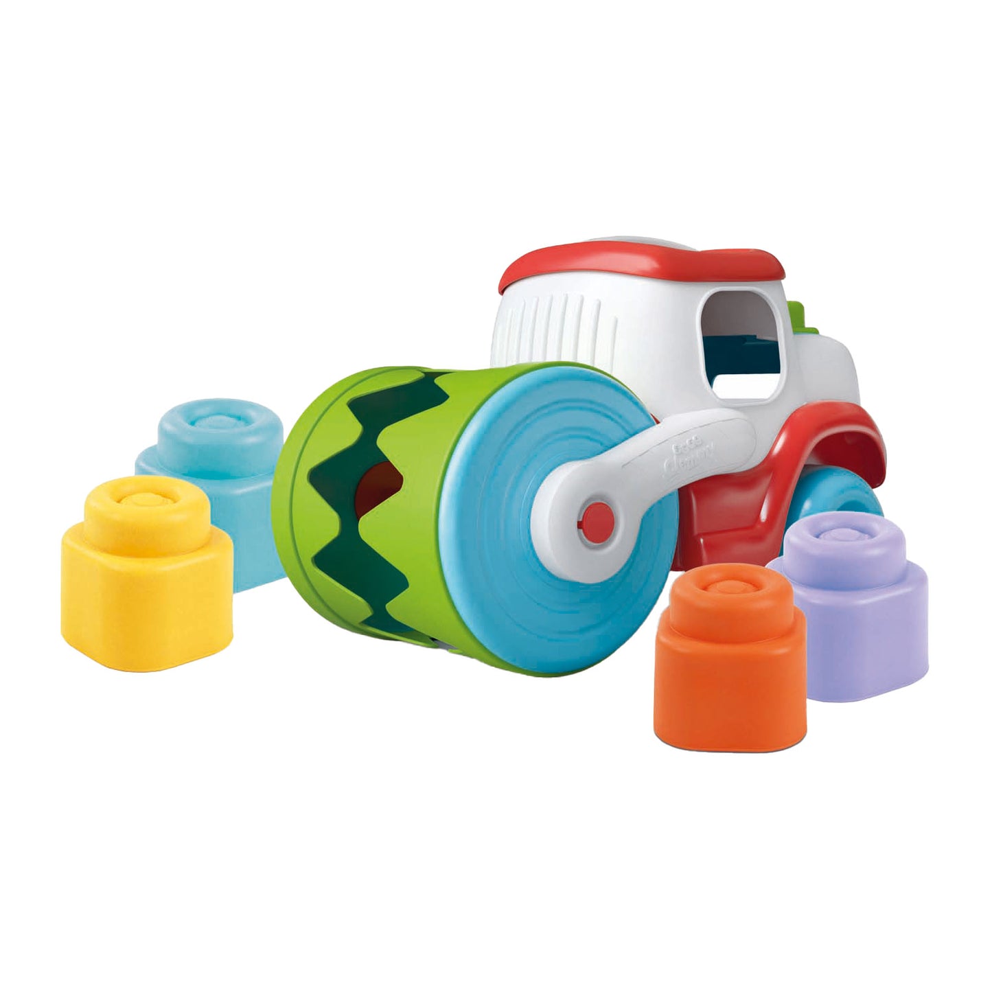 Clementoni Baby Soft Clemmy Steamwals Vehicle con bloques, 9dlg.