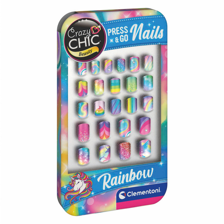 Clementoni Crazy Chic Press Go Nails - Arcobaleno