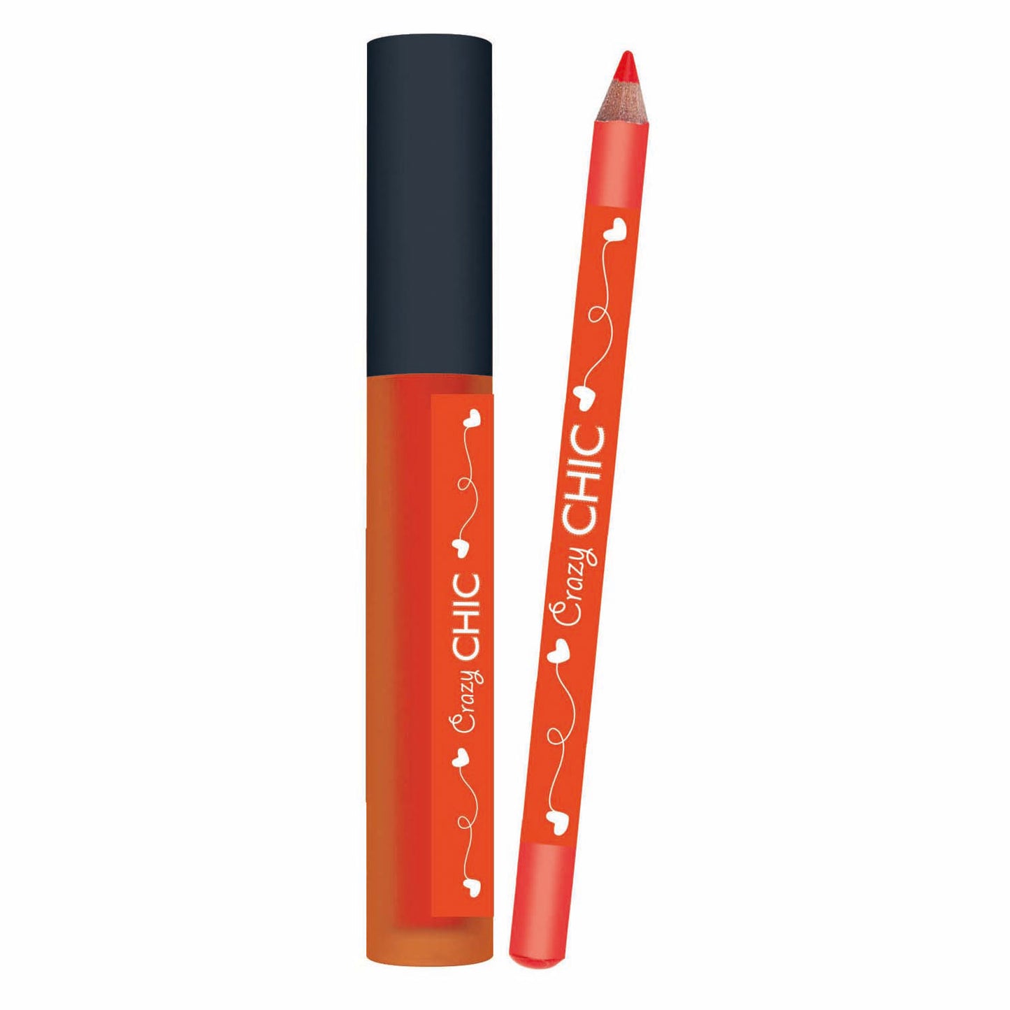 Clementoni crazy chic lipgloss en lipliner oranje