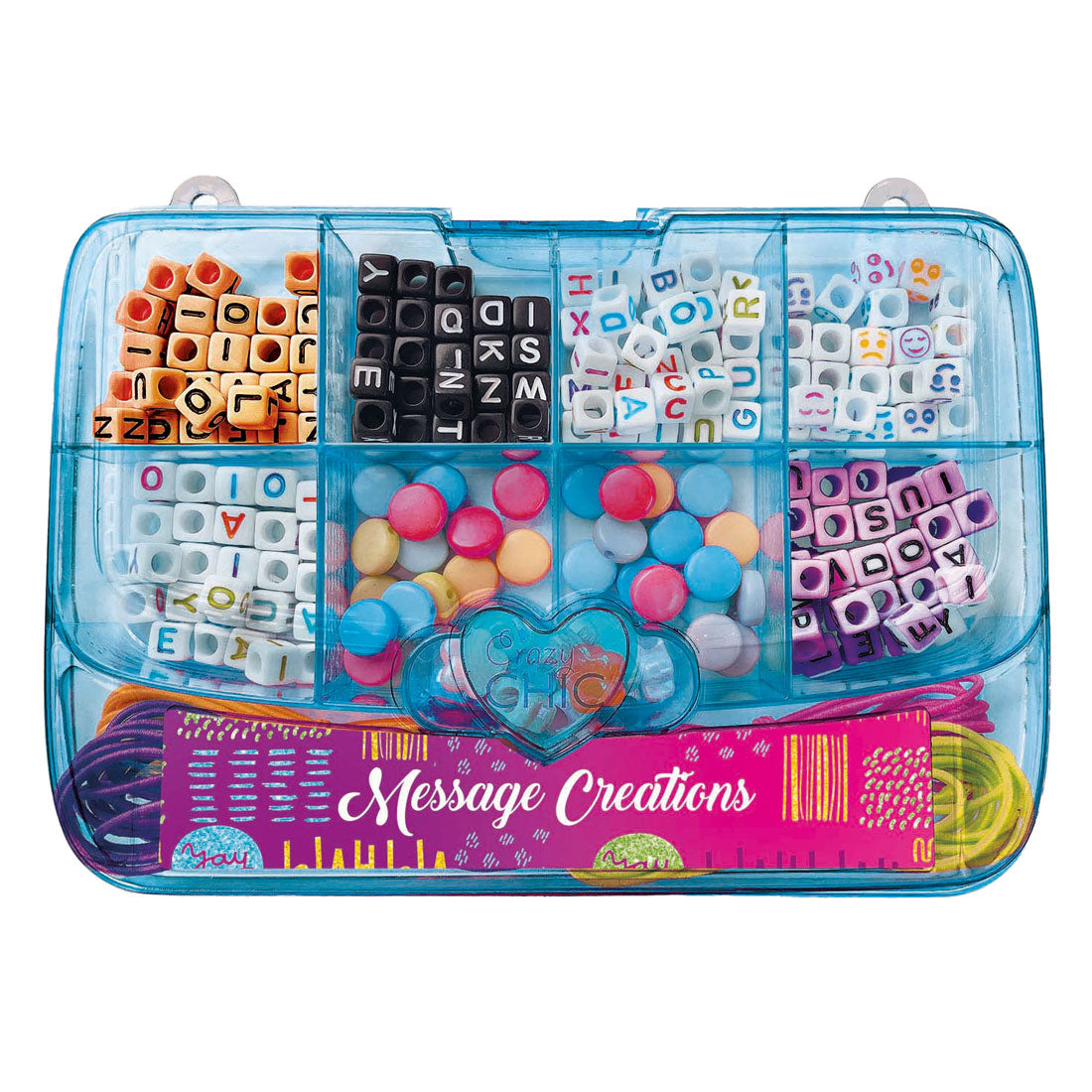 Clementoni Crazy Chic Jewelry Make Bead Set in Storage Box Blue