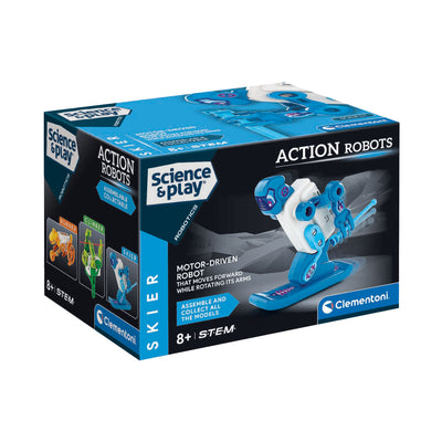 Robots de acción del juego de Clementoni Science - esquiador