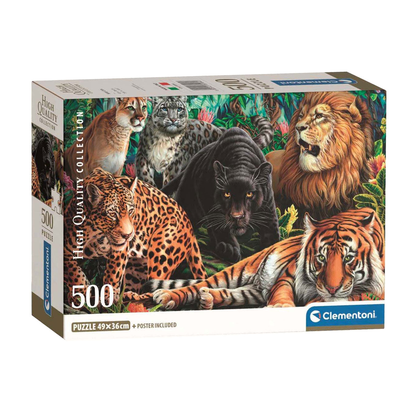 Clementoni Jigsaw Puzzle Wild Cats, 500º.