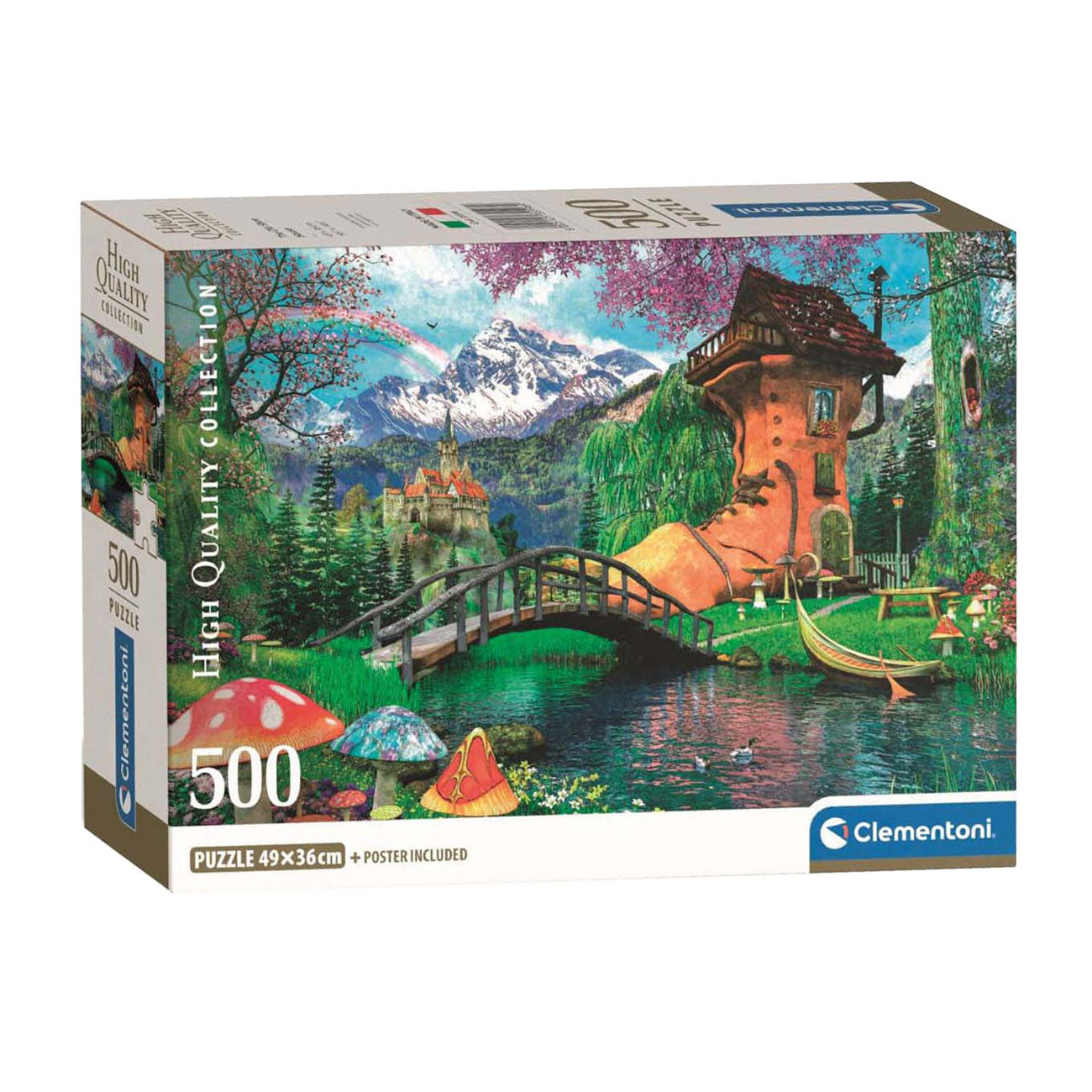 Clementoni puzzle la vecchia casa di scarpe, 500st.