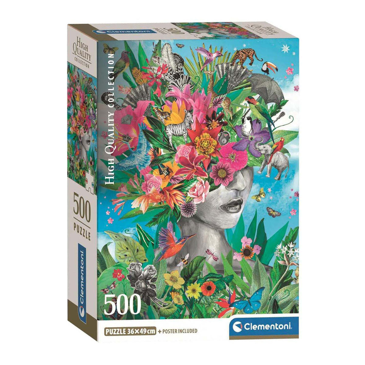 Clementoni Jigsaw Puzzle testa nella giungla, 500st.
