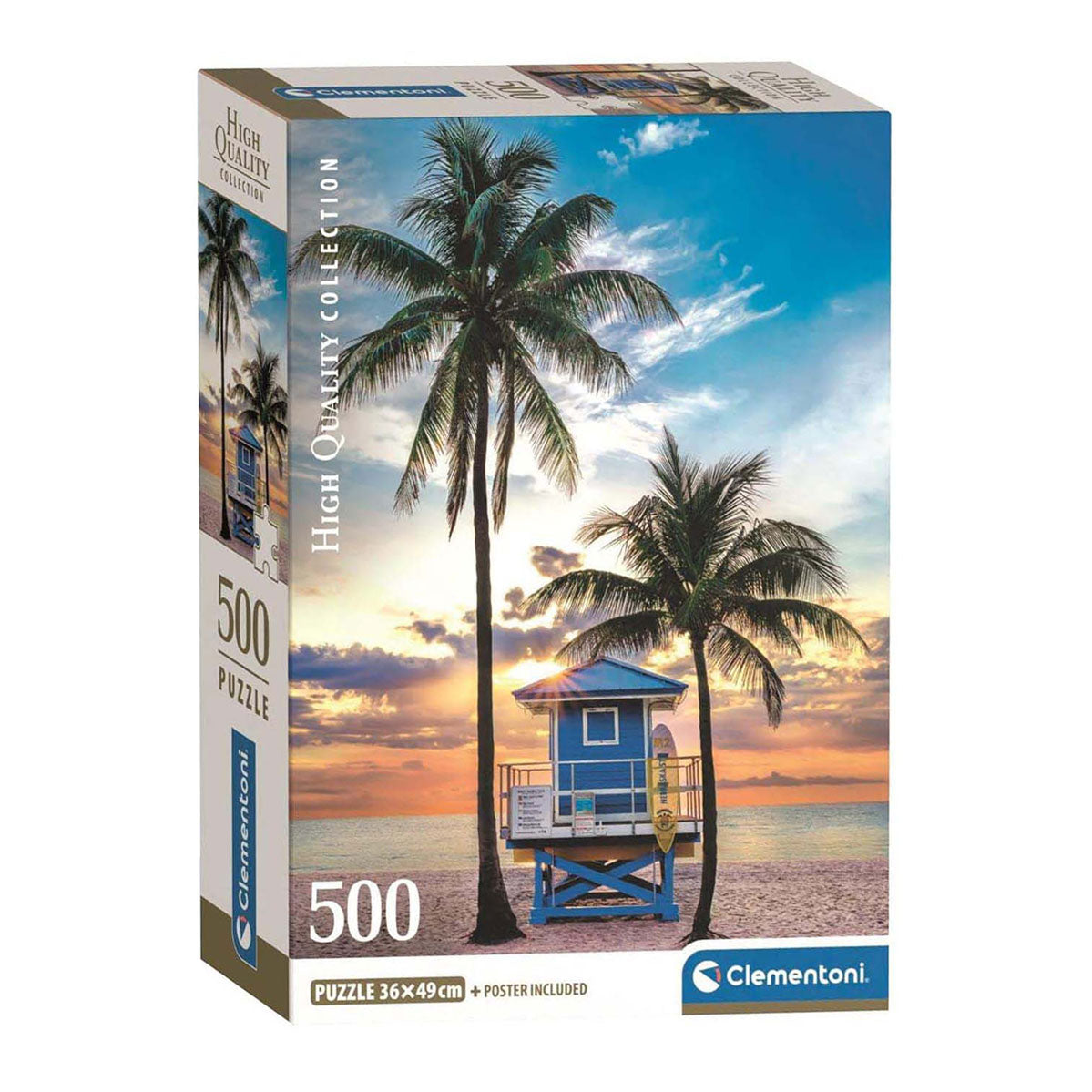 Clementoni Jigsaw Puzzle Miami Beach Florida, 500º.