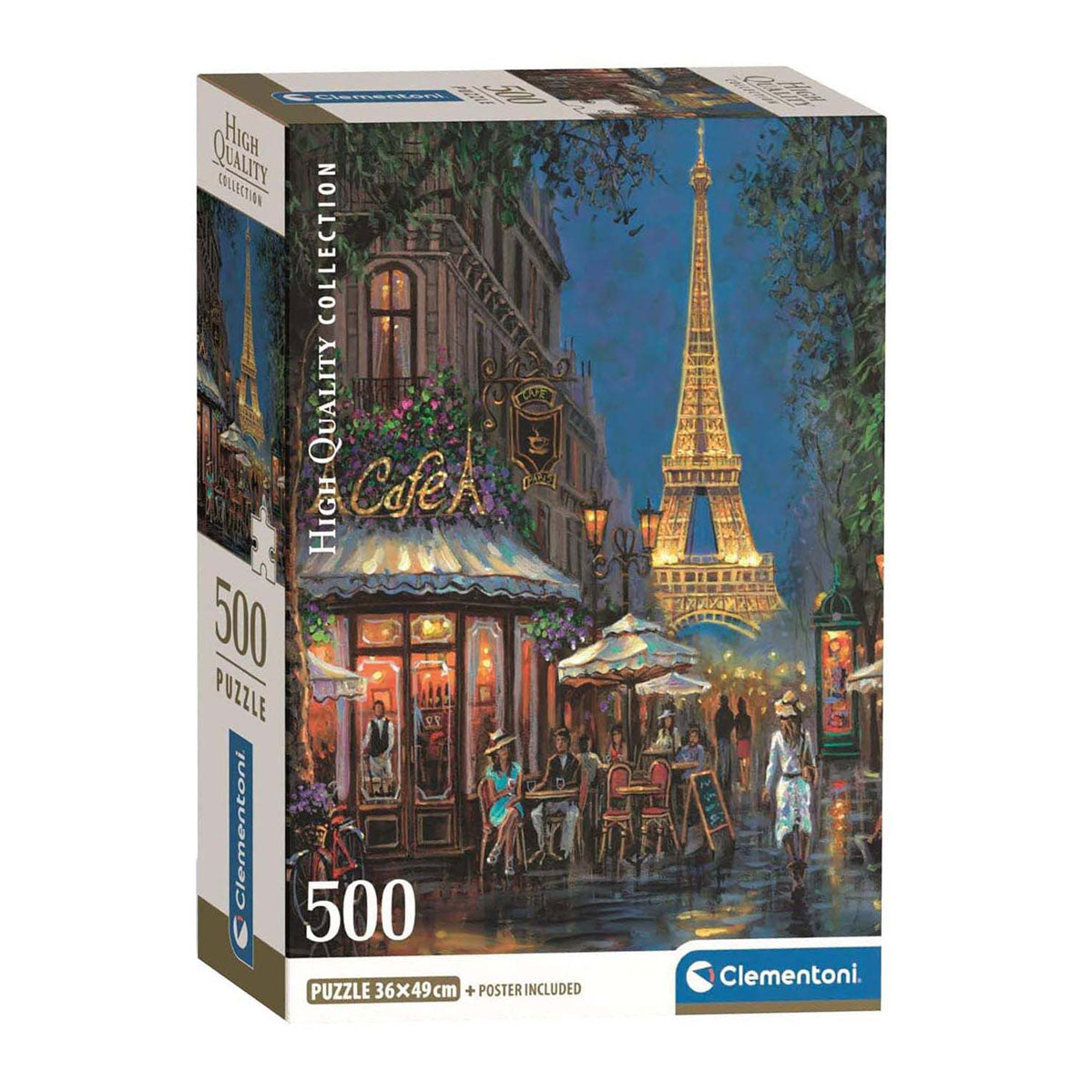 Clementoni Jigsaw Puzzle Night al Eiffel Café, 500st.