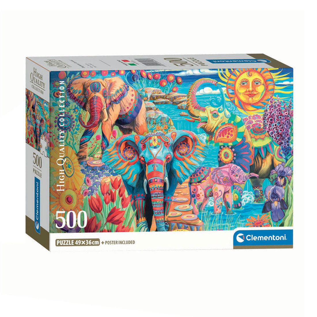 Clementoni Jigsaw Puzzle Elephants 'Carnival, 500st.