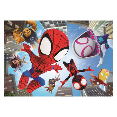 Clementoni - puzzel - 104 stukjes - spidey en zijn geweldige vrienden - kinderpuzzel - vanaf 4 jaar