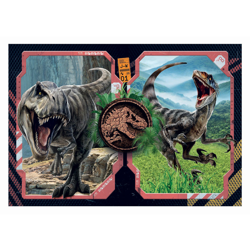 Clementoni puzzle mundo jurasico, 2x60uds.
