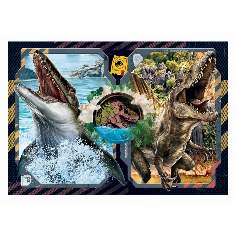 Clementoni puzzle mundo jurasico, 2x60uds.