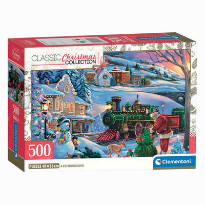 Clementoni rompecabezas tren de Navidad - 500 uds.