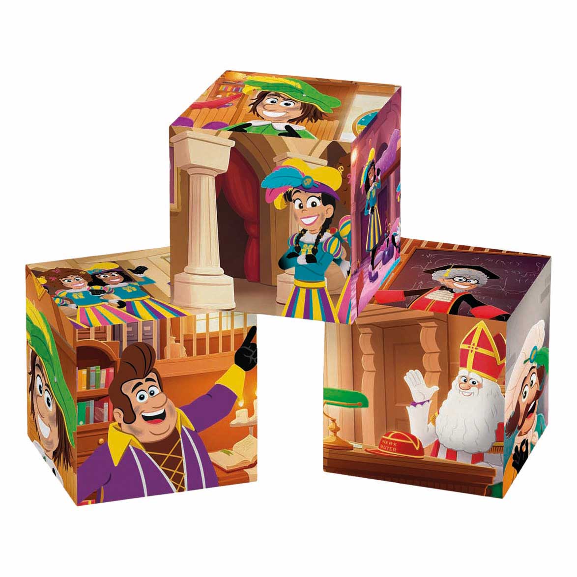 Clementoni rompecabezas de bloques Sinterklaas - 12 piezas.