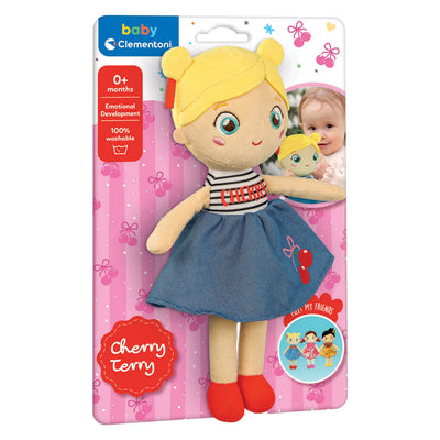 Clementoni baby morbida bambola di peluche in spugna di ciliegia