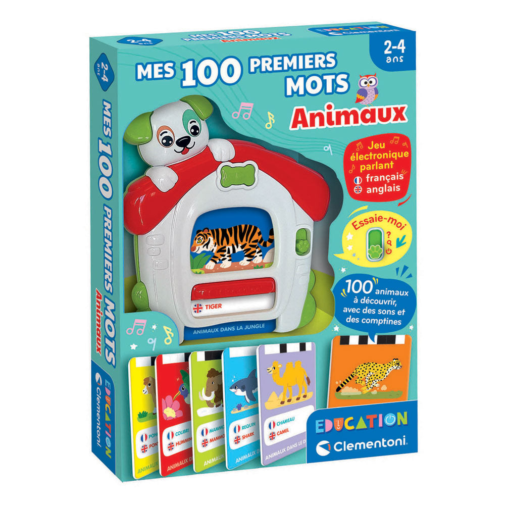 Clementoni educación - mis 100 primeras palabras bilingüe - los animales fr-es