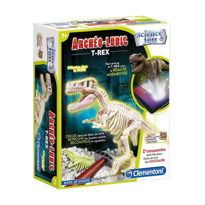 Clementoni science game archeo game - t-rex fluo