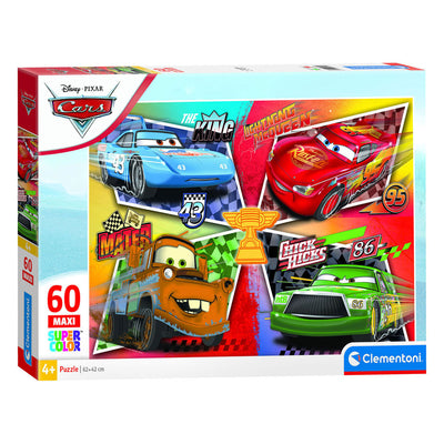 Clementoni - puzzle - 60 maxi pezzi - tema macchinine - puzzle per bambini - dai 4 anni