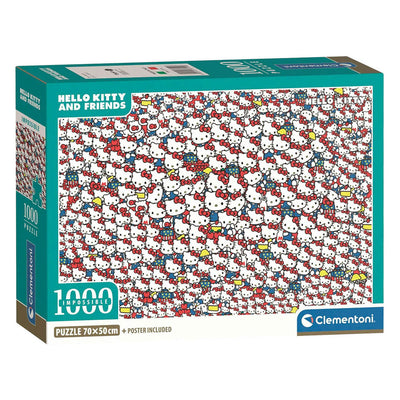 Clementoni - hello kitty - impossible - jigsaw puzzle - 1000 pieces