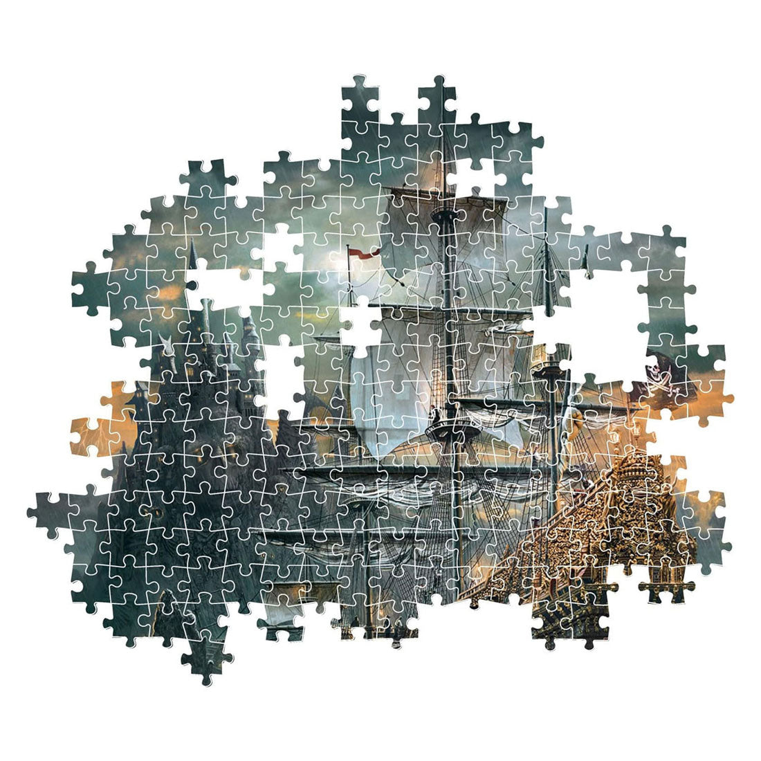 Clementoni - rompecabezas - 1500 piezas - barco pirata - rompecabezas para adultos