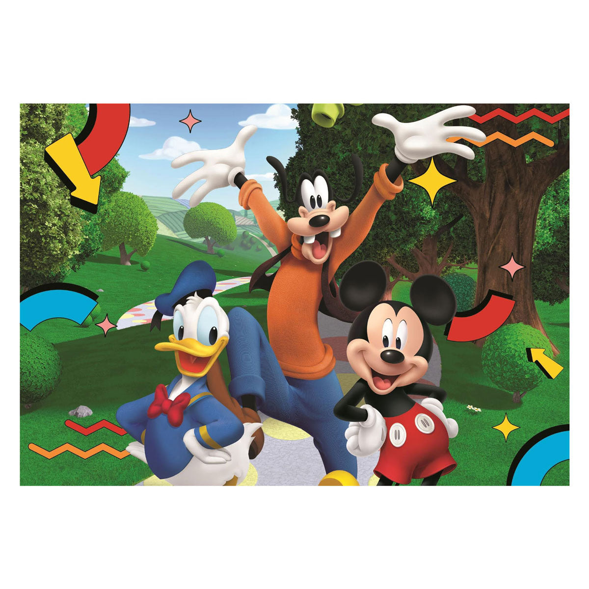 Clementoni mickey mouse clubhouse maxi kinderpuzzel 104 stukjes - legpuzzel met grote puzzels - educatief speelgoed voor kinderen vanaf 4 jaar