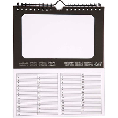 Calendario di compleanno internazionale della Creative Company, AFM 19x23 cm, taglia del foro 15,3x9,2 cm, 180 gr, 5 pezzi 1 scatola