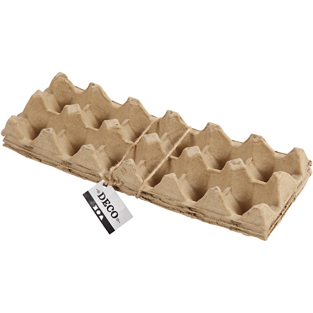 Egg cartons, h: 5 cm, l: 30.5 cm, w: 11 cm, 3 pieces 1 box