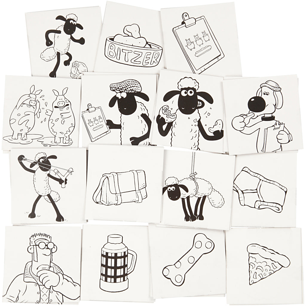 Juego de memoria la oveja Shaun, 400 gr, 15 juegos 1 caja