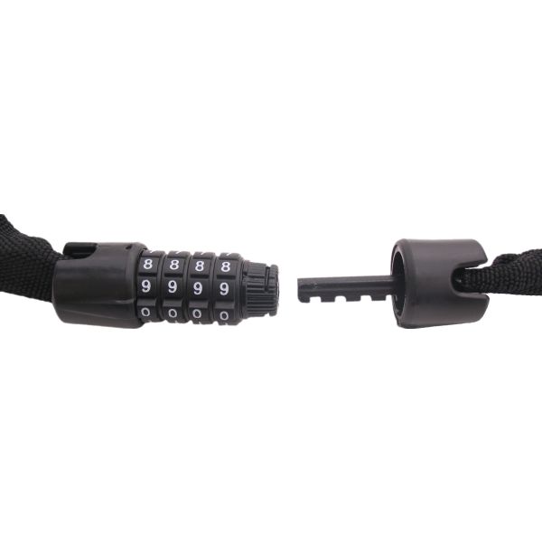 Bloqueo en cadena con código de corredor web de borde de 90 cm - negro