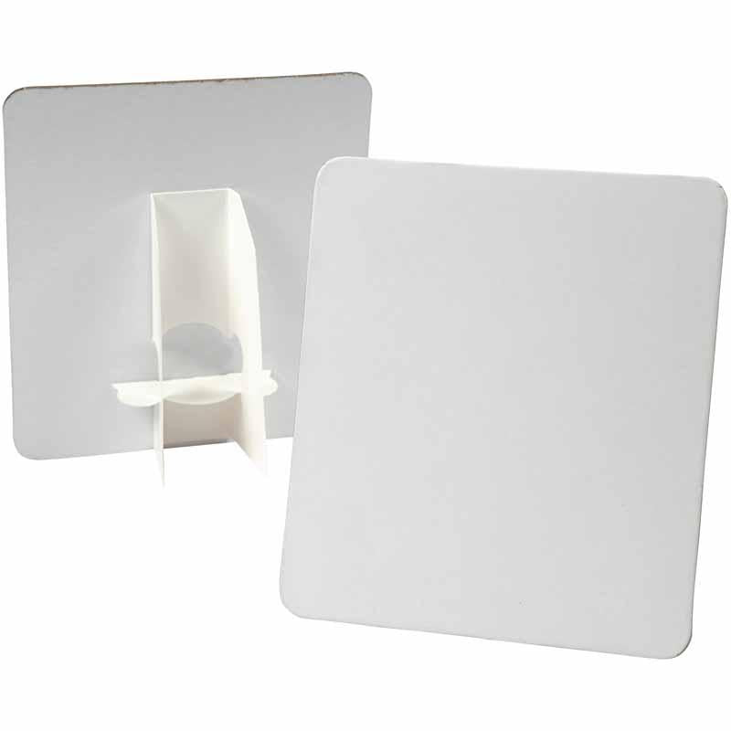 Deco plaat, afm 17x19 cm, dikte 2 mm, wit, 5 stuk 1 doos