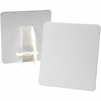 Deco plaat, afm 17x19 cm, dikte 2 mm, wit, 5 stuk 1 doos