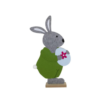 Svenska living ventana decorativa fieltro conejito de Pascua con huevo 61cm