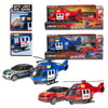 Toi-toys vehicool hulpdienst helikopter 20cm en auto 12cm met licht en geluid