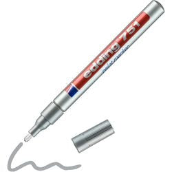 Pennarello a vernice 751 edding 4-751054 Punta tonda argento da 1-2 mm